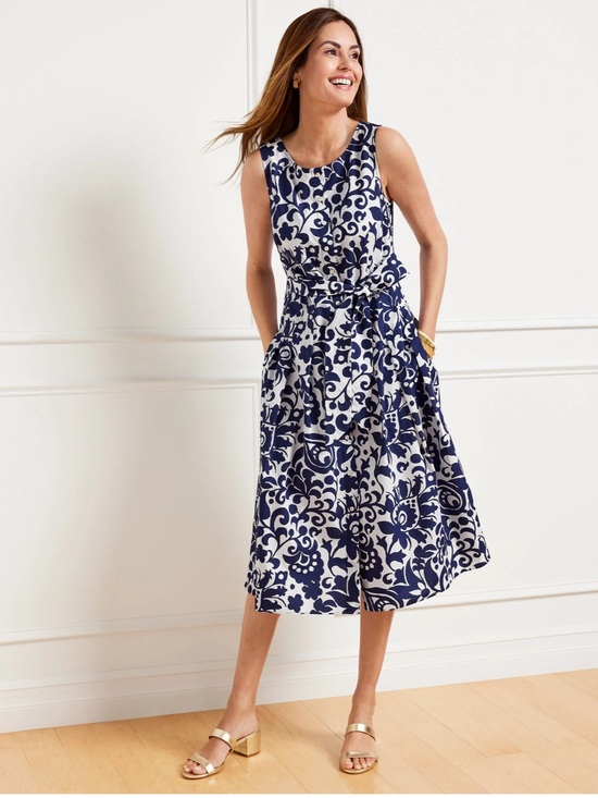 Talbots Dresses & Skirts - Talbots Poplin Fit & Flare Dress Sz 16